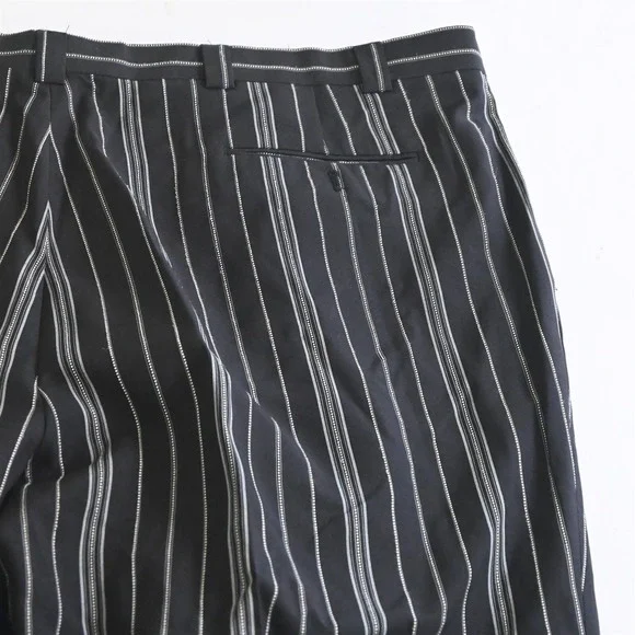 Zannini 54L 48x32 Black Striped Mens Jacket Pants Suit
